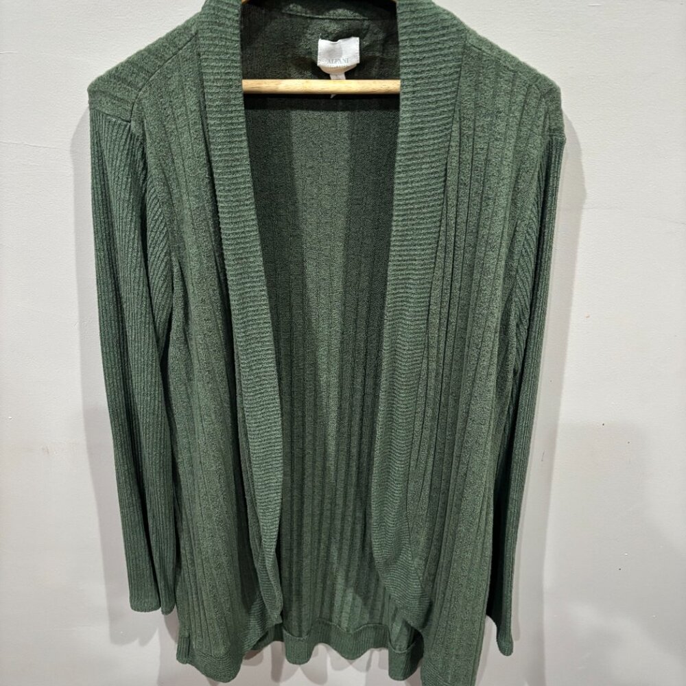 Alfani Initimates wonen green open cardigan SZ: Large
